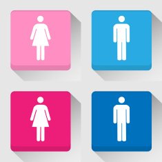 Vector a man and lady toilet sign Illustration EPS10 N17