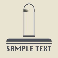 Condom icon or sign