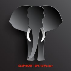 elephant 3d paper vector eps 10 illustration