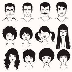 men and woman face N2
