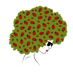 abstract ladybugs hair - Illustration N2