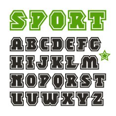 Serif font in sport style