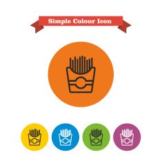 French fries icons