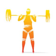 weightlifting player design vector
