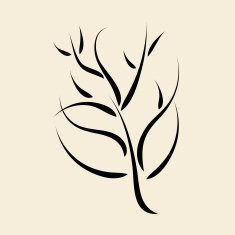 Calligraphic tree or bush