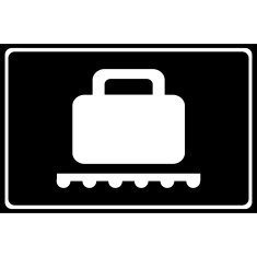Vector Baggage Claim Public Information Sign Illustration EPS10 N12