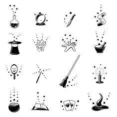Vector magic icons set