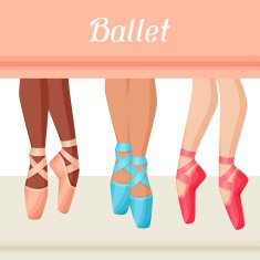 Invitation card to ballet dance show with pointe N2