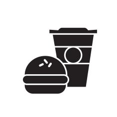 Fast Food Icon Silhouette N2
