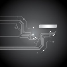 Abstract circuit board black vector background