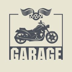 Motorcycle Garage label