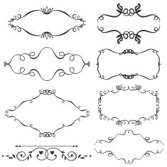 Vector decorative design elements N3