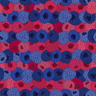 Seamless pattern with raspberry and blackberry
