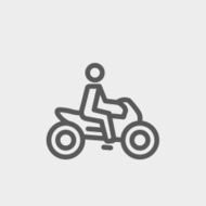 Motorbike thin line icon N2