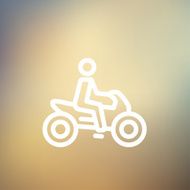Motorbike thin line icon N3