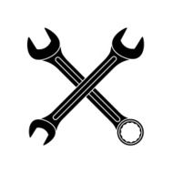 Black icon of Wrench N2