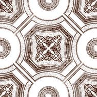 Vector ceiling tile seamless vintage decorative brown
