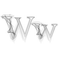 Black Smoke font Letter W N2