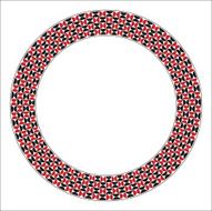 Abstract round medieval geometric pattern