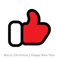 red mitten thumb up icon