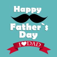 Happy Father`s Day Poster Card Vector Illustration N29