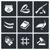 Poaching icons Vector Illustration