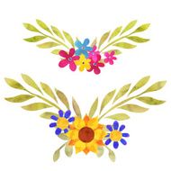 Hand painted watercolor bouquets
