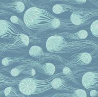 Seamless pattern with jellyfish N2