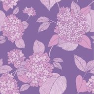 Seamless pattern with flowers lilac N15