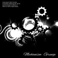 Abstract grunge background gears N2