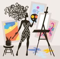 Woman Painting N2