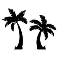 Palm trees black silhouettes N2
