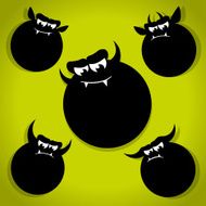 Scary Little Devil Halloween Icons