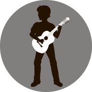 Silhouette of guitarist