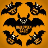 Scary Little Bat Halloween Sale Icons N2