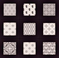 Vector set Seamless vintage backgrounds Calligraphic ornament