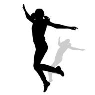 Vector silhouette of a woman N1721