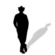 Vector silhouette of man N169