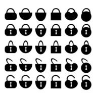 Lock icons set N2
