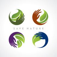 vector collection of ecological symbols and signs