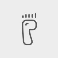Foot thin line icon N3