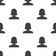 female profile vector seamless pattern
