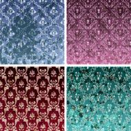 Seamless Background set retro style wallpaper vintage with soile N2