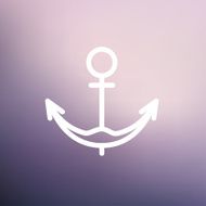 Anchor thin line icon N3