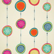 Merry Christmas elements circle bauble seamless pattern
