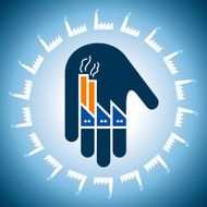 industrial in hand icon