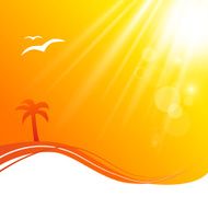 Summer Background With Shining Sun