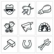 Forge icons Vector Illustration