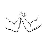 Arm Wrestling fight vector illustration N2
