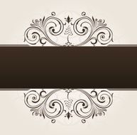 vector template for text vintage frame decorated background flo N2